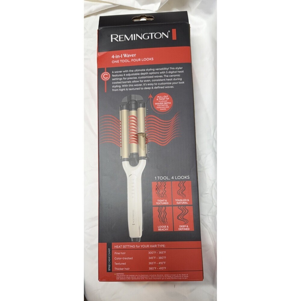 Remington 4 In 1 Adjustable Hair Waver Deep Waver - Brand New, Never used - Picture 2 of 3